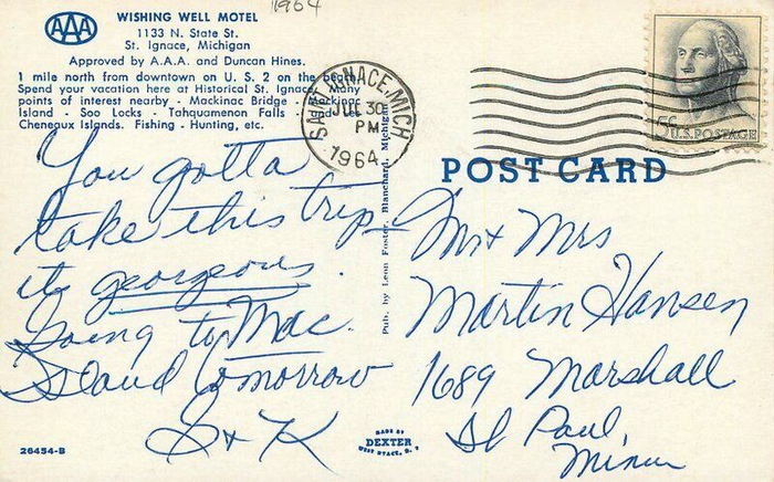 Bayview Motel (Wishing Well Motel) - Vintage Postcard (newer photo)